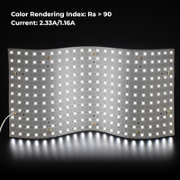 Feuille de panneau flexible 24V dimmable 3000K 4000K 6000K 242 LED avec diffuseur de surface, feuille LED pliable à rétroéclairage, CRI 90 élevé