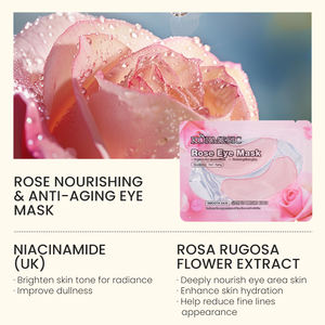KORMESIC Vente en gros 7,5g Masque Patch Contour des Yeux Hydratant Apaisant Nourrissant à l'Aloe Vera, Or 24K, Acide Hyaluronique et Rose Anti-rides - Product Image 2