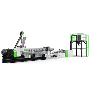Machine de granulation à double vis pour plastiques usagés <span class=keywords><strong>CPE</strong></span>/PA/PC+ABS remplis de CaCO3, capacité 150-250 kg/h, pour fils HDPE/XPS/EPS ATE52 - Product Image 1
