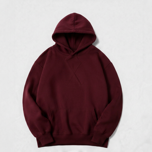 Sweat-shirt à capuche surdimensionné pour homme, couleur unie, en molleton bouclette, décontracté, pull d'automne avec poche avant, coupe classique - Product Image 1