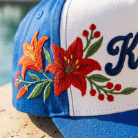 Casquette de baseball unisexe adulte de haute qualité, personnalisable, en sergé doux, avec motif botanique tropical esthétique, ajustable, vente en gros