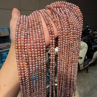 Perles d'eau douce naturelles de qualité AA, forme pomme de terre, couleurs bonbon, 4,5-5 mm, semi-finies, 38 cm, perles pour la fabrication de bijoux DIY