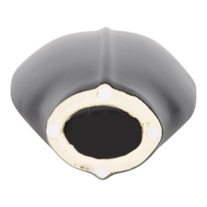 Vaso in ceramica scolpito con dettagli a righe e profilo arrotondato per l'arredamento del soggiorno e come complemento d'arredo per la casa - Product Image 5