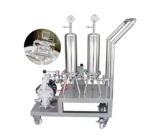 Yeto Stainless Steel Movable Fragrance Oil Perfume Cosmetic Making Machinery Equipment Duplex Filter Element System