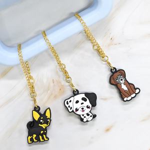 نمط الكلب سحر الزجاج عشاق الكلب أجش الذهبي الشعر كورجي القش سلسلة سحر الملحقات مناسبة لمقبض كوب الماء - Product Image 3