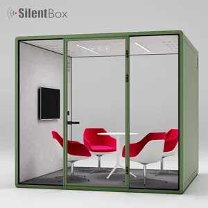 Silence Private Glass Material Indoor Green Office Pod Soundproof Meeting Pods