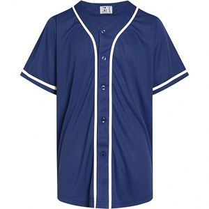 High Quality Wholesale Sublimation 100% Polyester Blank Sweat Wicking Breathable <b>Baseball</b> Jersey - Product Image 5