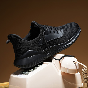 Scarpe da Corsa in Mesh Bianche e Nere da Uomo, Taglie Grandi US 13 14 EU 47 48, Sneakers Atletiche Comode <span class=keywords><strong>per</strong></span> Allenamento e Camminata - Product Image 6