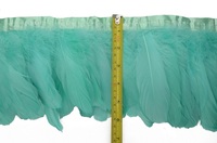 15-20cm vert prix compétitif fait à la main oie Nagorie plume Strung frange 5-8 ''pour la décoration de fête de carnaval