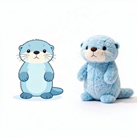 Mini jouets en peluche mignons, loutre bleue qui ronfle en dormant, jouets apaisants pour enfants, koala, Ursinho Que Respira, loutre respirante en peluche pour adultes