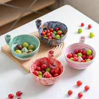 Creatieve draaibare spoelbak, milieuvriendelijke keramische moderne fruitmand, multifunctionele afdruipbak, bord, servies voor één persoon