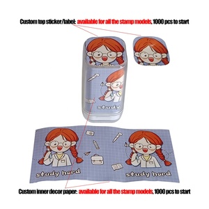 Matériau vierge pour tampon flash 7 mm avec poignée transparente, QC PASS, pour la création de tampons personnalisés (signature, logo, nom) - Product Image 3