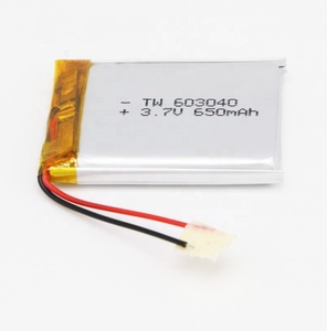 650mAh 603040 <span class=keywords><strong>3</strong></span>,7 V hard case drone enrich power lithium polymer battery cells - Product Image 2