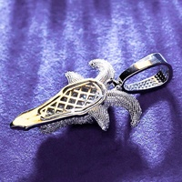 Pendentif Tête de Chèvre pour Homme en Argent Sterling 925, Moissanite Couleur D, Certifié GRA, Testeur de Diamant, Style Hip Hop Iced Out