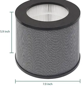 2-piece AP006 H13 True HEPA Replacement Filter Compatible With TaoTronics TT-AP006 Air Purifier 3-in -1 Prefilter H13
