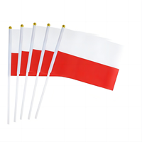 Drapeau de poche de pays de sélection de sérigraphie promotionnelle avec drapeaux d'arbitre en plastique