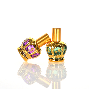 Flacon vaporisateur en verre ancien de 6 ml, forme couronne fantaisie personnalisable, pour huile de <span class=keywords><strong>parfum</strong></span> <span class=keywords><strong>Oud</strong></span> de luxe arabe, avec boîte - Product Image 4