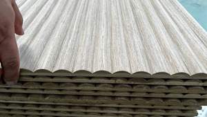 호두나무/오크 무늬목 홈이 있는 MDF 벽 패널 공장 직판 신제품 인테리어 장식 - Product Image 6