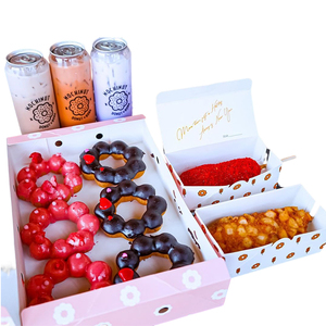 กล่องโมจินัท Mochifoods บรรจุภัณฑ์กระดาษพิมพ์ลายตามสั่ง สำหรับโมจิโดนัท ฮอทดอก ซูชิ ผลิตในประเทศจีน - Product Image 2