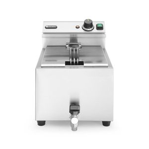 Friteuse Électrique Commerciale Profi Line 8L avec Robinet de Vidange en Acier Inoxydable Gris Clair 305x515x354mm pour Restaurants et Entreprises Alimentaires - Product Image 1