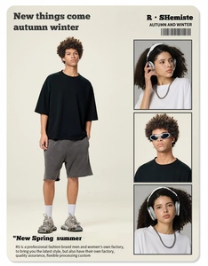 T-shirt personnalisé 230G Boxy, vente en gros, décontracté, 100% coton, nouvelle arrivée, uni, multicolores, pour homme. - Product Image 5