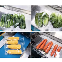 Machine d'emballage numérique automatique haute vitesse pour légumes en film plastique, idéale pour les légumes à feuilles (chou frisé, épinards, laitue, brocoli)