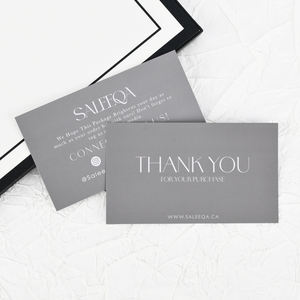 Impresión de lámina de oro láser personalizada Tarjetas de inserción de comercio electrónico Promoción de marca negra Lealtad comercial Tarjeta de agradecimiento de lujo - Product Image 5