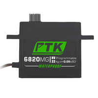 Servo Digital Impermeable de Alto Torque PTK 6820 MG 27kg, Servo de Engranajes Metálicos de Alto Voltaje 8.4V para Coche RC 1/8 1/10, Crawler, Barco