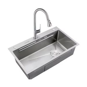 Chậu rửa chén nhà bếp hiện đại hình vuông bằng thép không gỉ 304, lắp đặt âm bàn, phủ nano kháng khuẩn, chống dầu, chống xước - Product Image 1