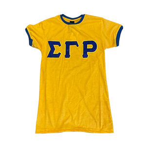 GREEK TREASURES เสื้อยืดสตรีซิกมาแกมมาโรแบบสั่งทำพิเศษ 100% ผ้าเจอร์ซีย์ แขนครึ่ง ทรงปกติ สำหรับฤดูร้อน - Product Image 1
