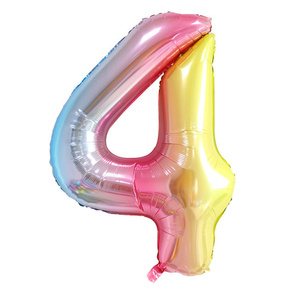 40 pouces Gonflables Papier D'aluminium Ballons Nombre 0 - 9 De Mariage Cadeau D'anniversaire Partie Déco Gradient Couleur Partie Bar Afficher Balon - Product Image 5