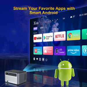 Xnano X3 Pro 4K Video Thông Minh Chiếu Android <span class=keywords><strong>10</strong></span> Wifi LED LCD Full HD 1080P <span class=keywords><strong>Mini</strong></span> Rạp Hát Tại Nhà Xách Tay Proyector 4K Máy Chiếu - Product Image 3