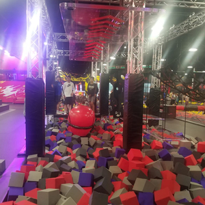 Thời trang trong nhà trẻ em Người lớn sân chơi Trampoline công viên mật độ cao mềm đầy màu sắc vui vẻ nhảy bọt khối khối bọt <span class=keywords><strong>Pit</strong></span> để bán - Product Image 5