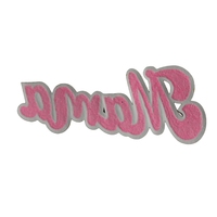 Patch brodé de haute qualité avec bordure dorée 'Mom' à coller au fer pour vêtements, cadeau pour la fête des mères, maman, chenille brodée en feutre