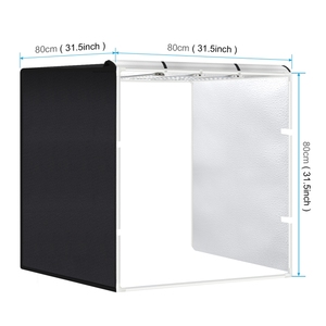 Accessoires photo adaptés : Kit de boîte de prise de vue avec éclairage photo 80 cm 90 W 14000 LM et 3 fonds de couleur - Product Image 4