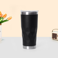 Gobelet isotherme de voyage en acier inoxydable à double paroi sous vide de 20 oz, personnalisé, avec couvercle