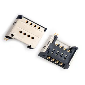 MUP SIM card connector for pcb card reader with blade switch holder sim card terminal slots smd sim connector