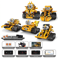 K96183 Juego de Bloques de Construcción de Robots Programables por Aplicación 5 en 1 con Camiones DIY y Coche RC a Escala 1:8, Juguete Educativo