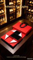 Boîte cadeau en bois de pin pour vin rouge, emballage individuel, design créatif en forme d'échiquier, recyclable