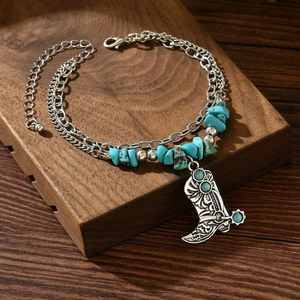 Collar de Aleación con Colgante de Cruz, Estilo Bohemio, Occidental, Vaquero, Cristiano, para Mujer, Tendencia Europea y Americana - Product Image 3