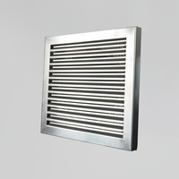 Grille d'aération murale carrée de haute qualité en acier inoxydable 304 pour raccordement de conduit d'air pour système de ventilation centralisée domestique