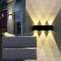 Applique murale à détecteur solaire de sécurité pour jardin à LED sezac arrosoir solaire à trois têtes