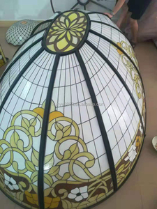Iluminación de Techo con Cúpula de Vidrio Tiffany de Estilo Europeo Personalizada, de Lujo, para Interiores y Exteriores, para Hoteles y Villas, Diseño Duradero - Product Image 6