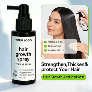 Yeni Trend Biyotin ve Kafein Saç Uzatma Spreyi Organik Biberiye Yağı Saç Çıkarma Serumu İnceltilmiş Saçları Onarmak İçin - Product Image 4