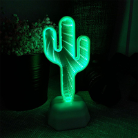 Enseigne au néon Design personnalisé Cactus Forme PVC Veilleuse avec piles AAA