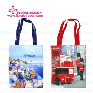Top Kwaliteit Reizen Winkel Souvenirs Aangepaste Logo Canvas Tas Custom Tote Bag Opvouwbare Boodschappentas