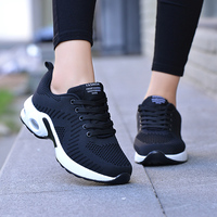 Printemps été respirant volant tissé coussin d'air accru semelle épaisse chaussures de sport de mode pour femmes
