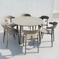 Ensemble table et chaises de restaurant d'extérieur en métal, moderne, durable, écologique, pour hôtel et bar à domicile, 2 à 8 places