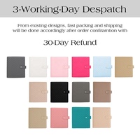 Hongbo Best Seller – Agenda A5 en cuir grainé matelassé 13 couleurs, avec anneaux dorés 35 mm – Couverture de carnet de budget et de planification hebdomadaire