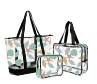Individuell Bedruckte Transparente Taschensets mit Hawaiianischen Muscheldesigns in Klein/Mittel/Groß für Tägliche Reisebedürfnisse